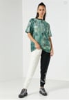 Unisex Oversize Yılan Baskılı  T shirt Yeşil