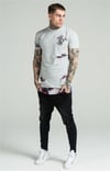 Yırtık Oversize Long T-Shirt Gri