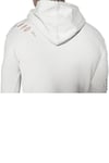 Yırtıklı Kapişonlu  Sweat Kirli Beyaz