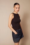 Yumuşak Dokulu Halter Top  Atlet-Kahve