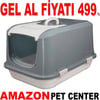 Amazon Kapalı Kedi Tuvaleti Gri Large 20649005 Amazon Pet Center