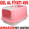 Amazon Kapalı Kedi Tuvaleti Pembe L 18052008 Amazon Pet Center