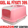 Amazon Kapalı Kedi Tuvaleti Pembe M 35000099 Amazon Pet Center