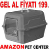 Amazon Tam Açılır Kapalı Kedi Tuvaleti Gri 52x37x48 cm 35000150 Amazon Pet Center