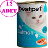 BestPet Kedi Konservesi Somonlu 400gr 12 AD 32124781 Best Pet Yetişkin Kedi Konserve Mamaları Amazon Pet Center