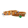 Doggie Taşlı Kedi ve Yavru Köpek Tasması Camel 1,2*26 Cm 8680782121654 Doggie Kedi Boyun Tasmaları Amazon Pet Center