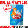 Enjoy Kedi Pouch Balıklı Yaş Mama Sos İçinde Et Parçacıklı 85 Gr 22 AD Gel Al 35007500 Amazon Pet Center