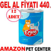 Enjoy Somonlu Kedi Konservesi Sos İçinde Et Parçacıklı 400 Gr 12 Ad Gel Al 35006725 Amazon Pet Center