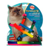 Eurocat Kedi Göğüs Tasma Seti Gökkuşağı Desenli 1454000149808 Amazon Pet Center