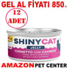 Gimcat Shiny Cat Jel içinde Ton Balıklı ve Karidesli Konserve 70 gr 12 AD Gel Al 20128005 Amazon Pet Center
