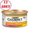 Gourmet Gold Parça Etli Soslu Somonlu ve Tavuklu Kedi Konservesi 85 Gr 12 AD 35003472 Amazon Pet Center