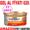 Gourmet Kıyılmış Sığır Etli Kedi Konservesi 85 Gr 12 AD Gel Al 21840005 Amazon Pet Center