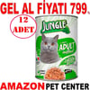 Jungle Kedi Konservesi Tavuklu Sebzeli 415 GR 12 AD Gel Al 18860009 Amazon Pet Center
