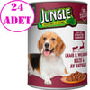 Jungle Köpek Konservesi Kuzu Etli Av Hayvanlı 415 GR 24 AD 32107753 Amazon Pet Center