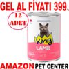 King Kedi Konservesi Kuzu Etli Sos İçerisinde Et Parçacıklı 400 Gr 12 AD Gel Al 35005513 Amazon Pet Center