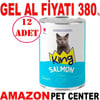 King Kedi Konservesi Somonlu Sos İçerisinde Et Parçacıklı 400 Gr 12 AD Gel Al 35005490 Amazon Pet Center