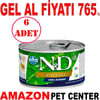 N&D Mini Prime Kuzulu Yaban Mersinli Köpek Konservesi 140 Gr 6 AD Gel Al 35003304 Amazon Pet Center