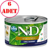 N&D Mini Prime Kuzulu Yaban Mersinli Köpek Konservesi 140 Gr 6 AD 35003298 Amazon Pet Center