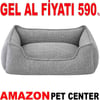Pet Pretty Kedi Köpek İçin Koltuk Yatak Keten Gri 60x50x15 Cm Gel Al 35011446 Amazon Pet Center
