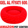 Pet Pretty Kedi Köpek İçin Peluş Simit Yatak Kırmızı 50 Cm Gel Al 35011927 Amazon Pet Center