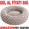 Pet Pretty Kedi Köpek İçin Peluş Simit Yatak Gri 55 Cm Gel Al 35011644 Amazon Pet Center
