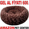 Pet Pretty Kedi Köpek İçin Peluş Simit Yatak Koyu Kahverengi 55 Cm Gel Al 35011590 Amazon Pet Center