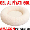 Pet Pretty Kedi Köpek İçin Peluş Simit Yatak Beyaz 55 Cm Gel Al 35011613 Amazon Pet Center