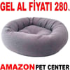 Pet Pretty Kedi Köpek İçin Simit Yatak Silikon Elyaflı Gri Gel Al 35011378 Amazon Pet Center