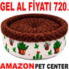 Pet Pretty Kedi Köpek İçin Special Peluş Simit Yatak Koyu Kahverengi 50x50x15 Cm Gel Al 35011651 Amazon Pet Center