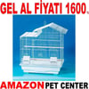 QH Çin Çatılı Papağan Kafesi Beyaz 46x36x57 Cm 81702-R Gel Al 35013594 Amazon Pet Center