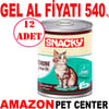 Snacky Chunk Ciğerli Kedi Konserve Maması 400 Gr 12 AD Gel Al 35006299 Amazon Pet Center