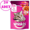 Whiskas Pouch Güveç Sığır Etli Kedi Konservesi 85 gr 20 AD 32121575 whiskas Yetişkin Kedi Konserve Mamaları Amazon Pet Center