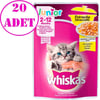 Whiskas Pouch Güveç Tavuklu Yavru Kedi Konservesi 85 Gr 20 AD 5900951272820 whiskas Koli Kedi Konserve Mamaları Amazon Pet Center