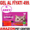 Whiskas Pouch Sos İçinde Sığırlı ve Tavuklu Yetişkin Kedi Konservesi 85gr (4'lü)6 AD Gel Al 19533001 Amazon Pet Center