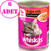 Whiskas Sığır Etli Konserve Kedi Maması 400 gr 6 AD 32121513 Amazon Pet Center