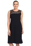 LADIES FIRST Büyük Beden 2577 Lacivert Kısa Abiye Elbise