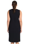 LADIES FIRST Büyük Beden 2577 Lacivert Kısa Abiye Elbise
