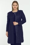 LADIES FIRST Büyük Beden 2932 Lacivert-Lacivert Ceket+Bady İkili Takım