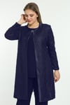 LADIES FIRST Büyük Beden 2932 Lacivert-Lacivert Ceket+Bady İkili Takım