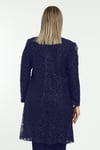 LADIES FIRST Büyük Beden 2932 Lacivert-Lacivert Ceket+Bady İkili Takım
