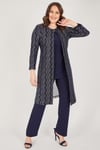LADIES FIRST Büyük Beden 3152 Lacivert Ceket+bady İkili Takım