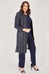 LADIES FIRST Büyük Beden 3152 Lacivert Ceket+bady İkili Takım