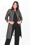 LADIES FIRST Büyük Beden 3152 Siyah Ceket+bady İkili Takım