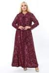 Büyük Beden 3408 D01 Dantelli Abiye Elbise