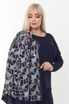 Büyük Beden 3784 Lacivert Ceket+Bluz Takım