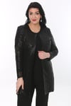 Büyük Beden 3786 Siyah Ceket+Bluz Takım