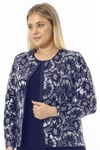 Büyük Beden 3808 Lacivert-Altın Ceket+Bluz Takım