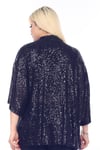  Büyük Beden 3862 Lacivert  Bluz+Bady İkili Takım