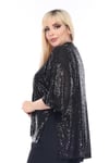  Büyük Beden 3862 Siyah Bluz+Bady İkili Takım