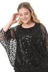  Büyük Beden 3903 Siyah Bluz+Bady İkili Takım